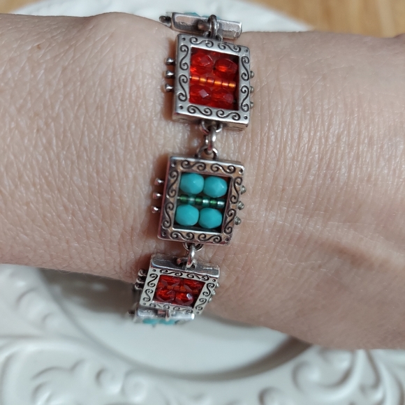 Brighton Textured Silver 'Bedazzled' Bracelet.  RARE FIND! - Picture 5 of 5